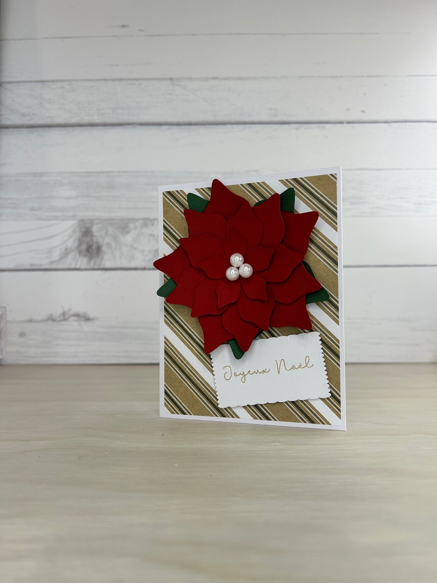 Carte de Noël - Poinsettia