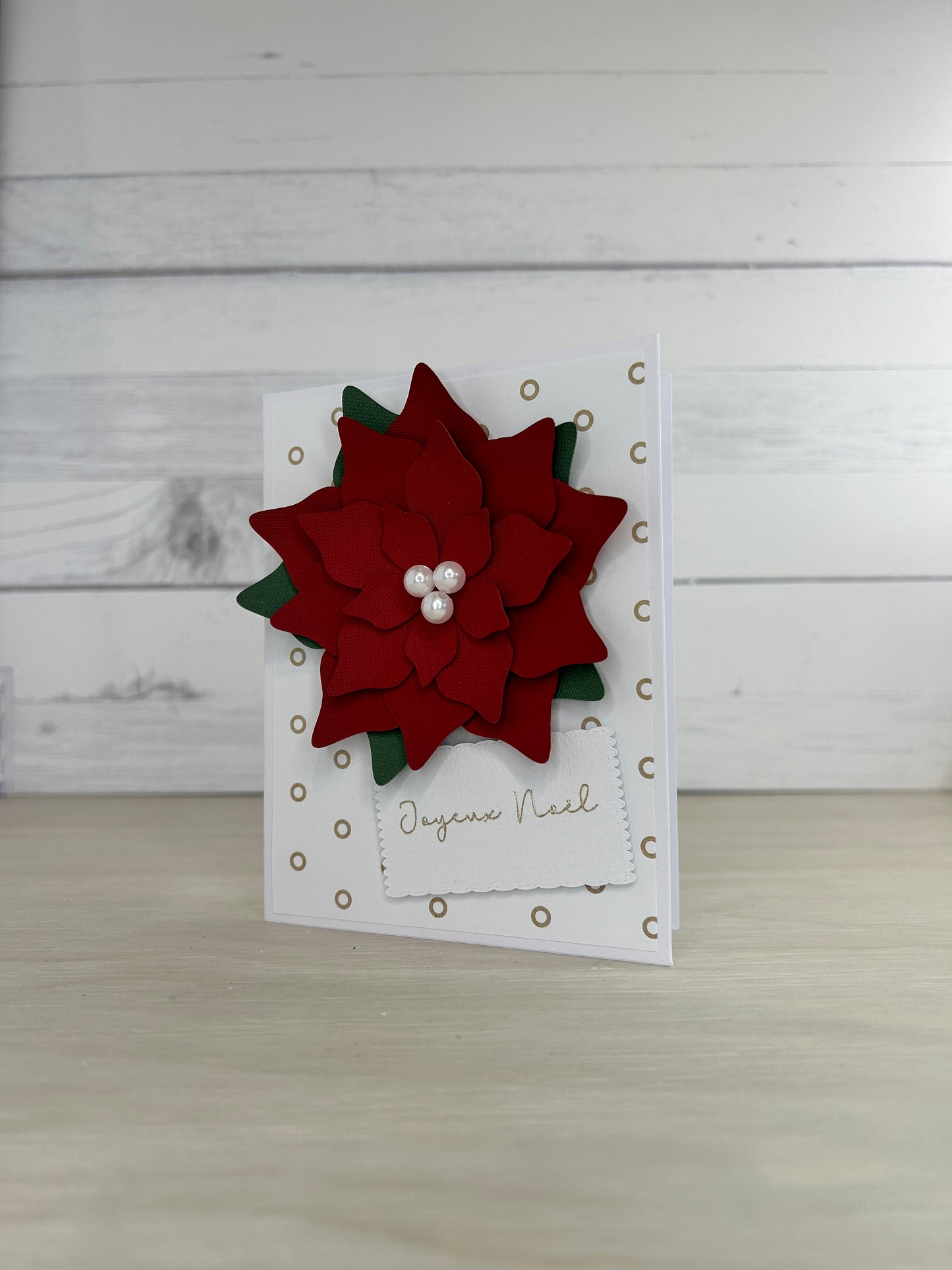 Carte de Noël - Poinsettia