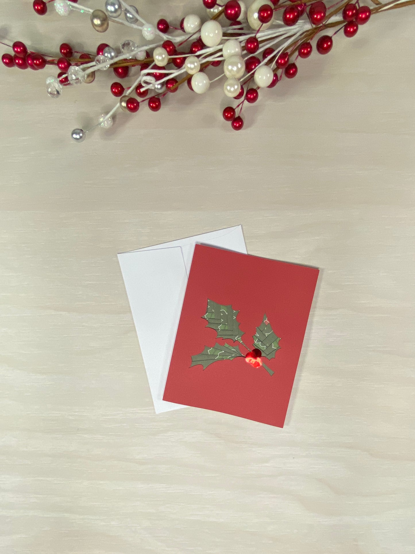 Carte de Noël - Pliage en iris