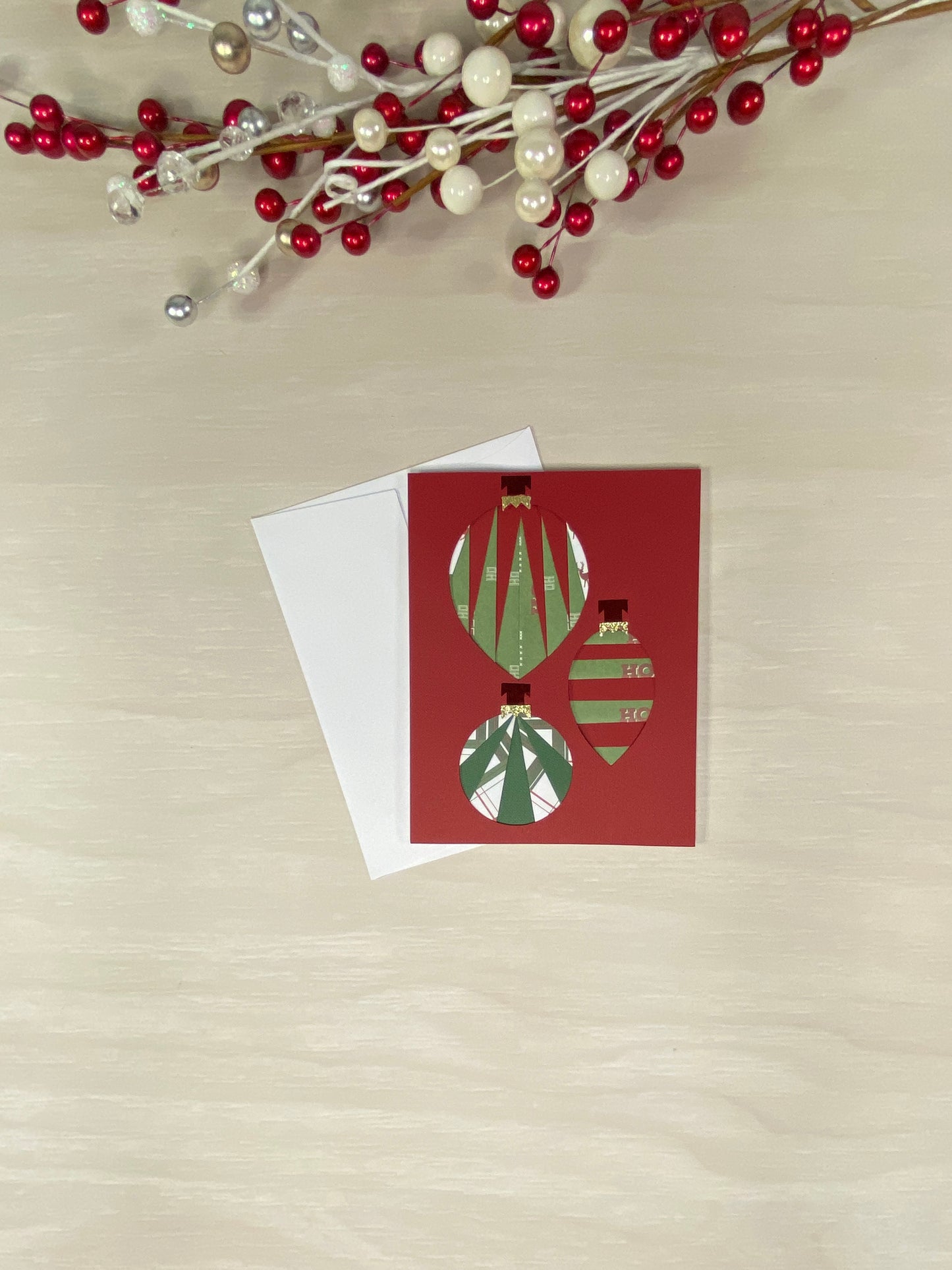 Carte de Noël - Pliage en iris