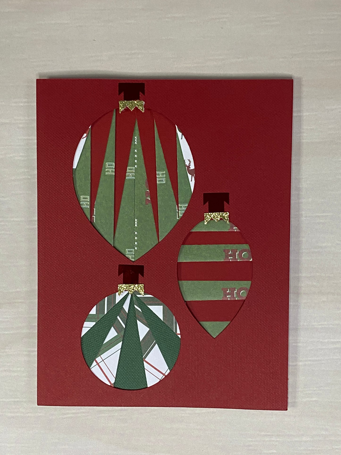 Carte de Noël - Pliage en iris