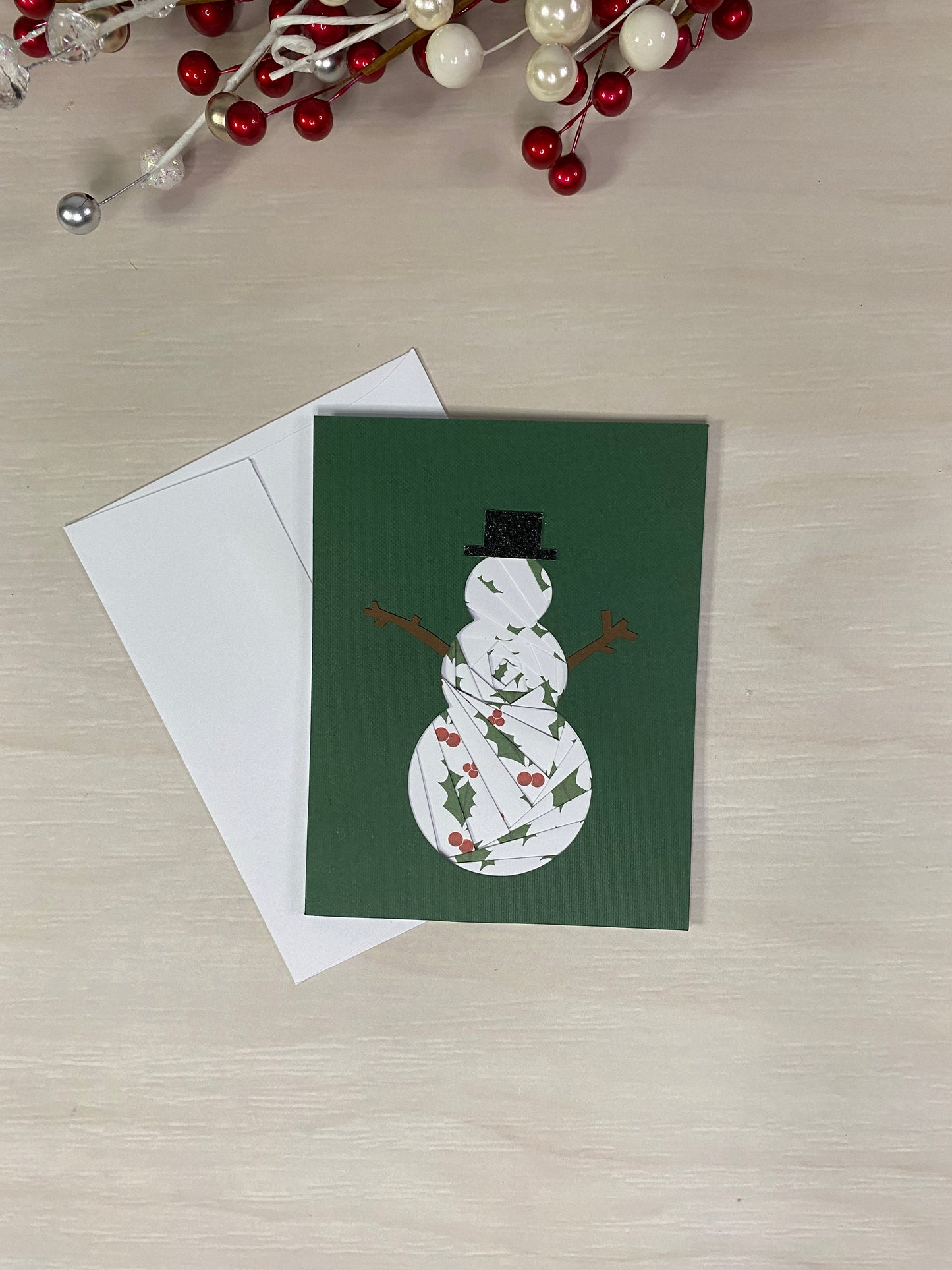 Carte de Noël - Pliage en iris