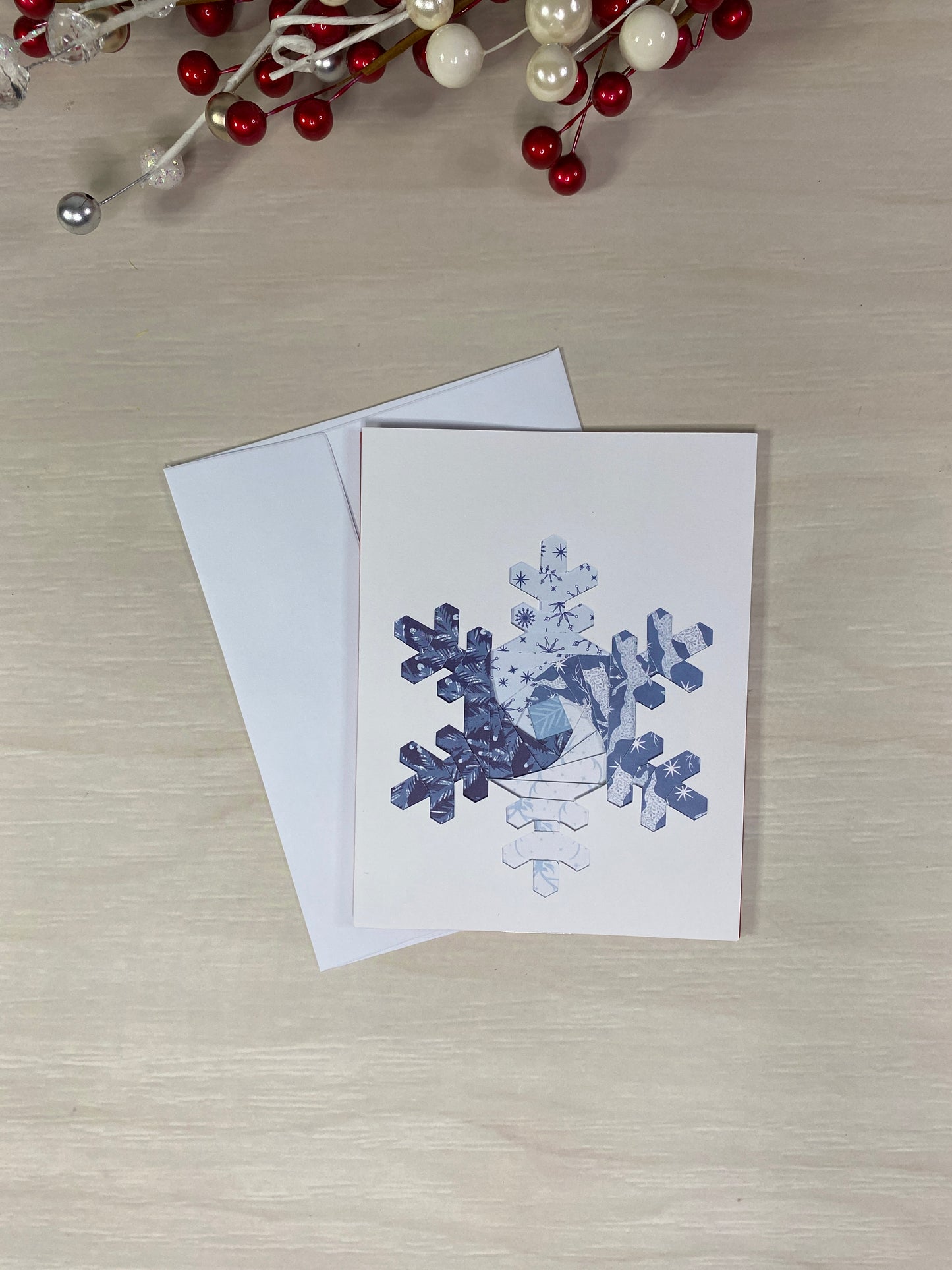 Carte de Noël - Pliage en iris