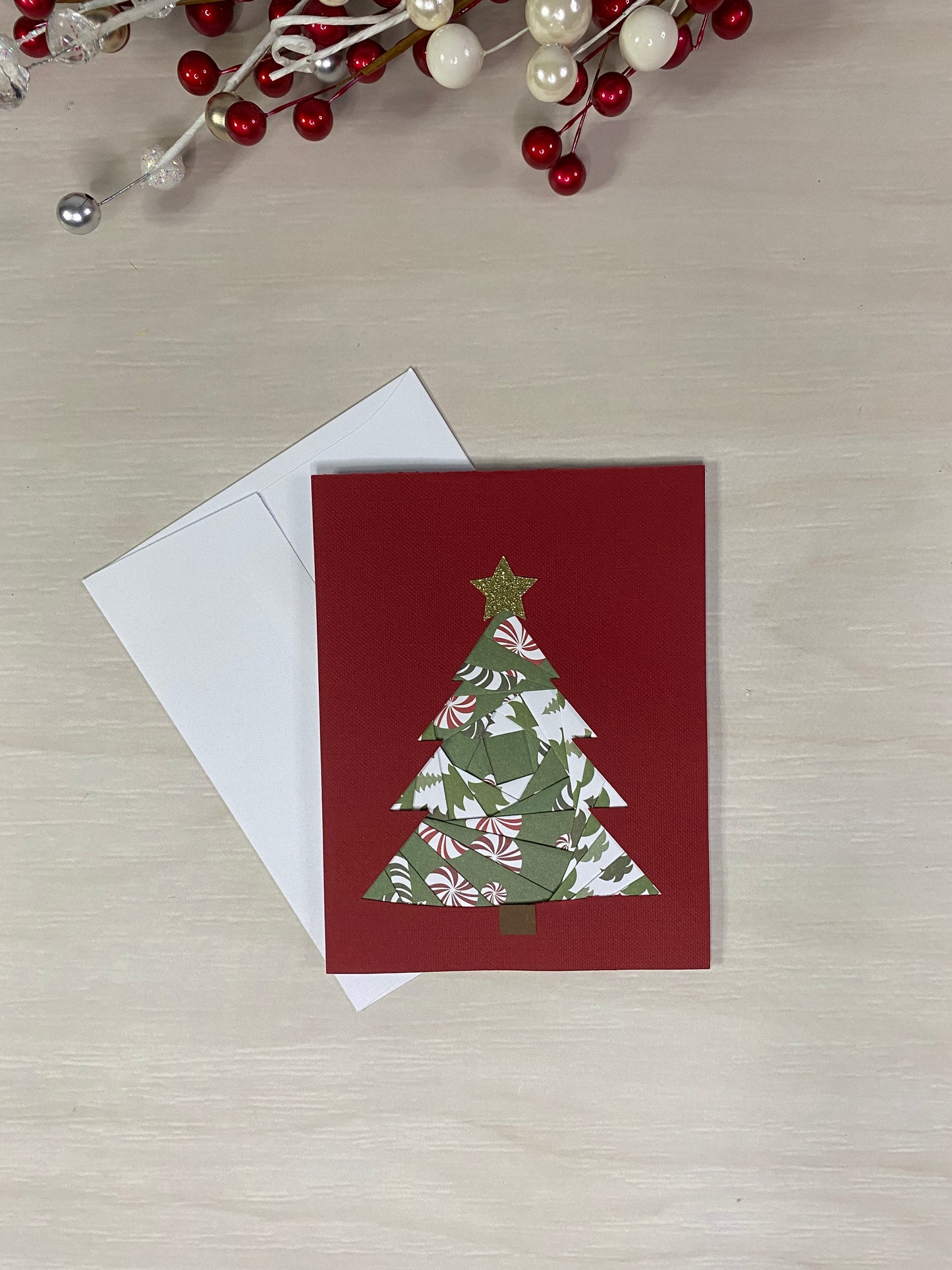 Carte de Noël - Pliage en iris