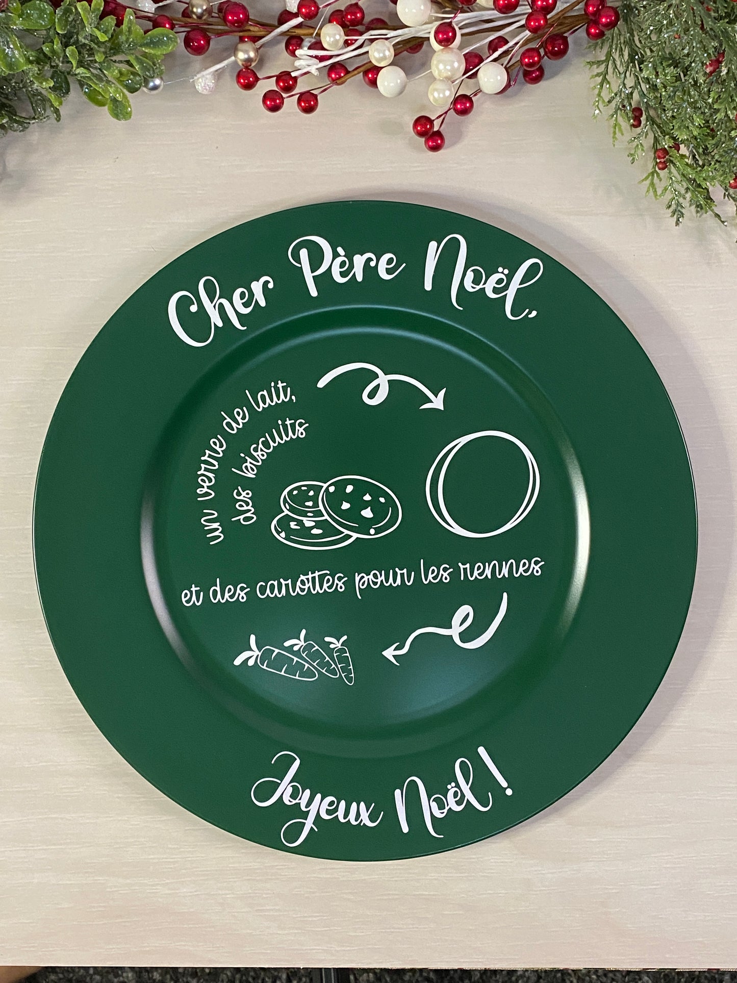 Assiette pour les bisctuits du Père Noël