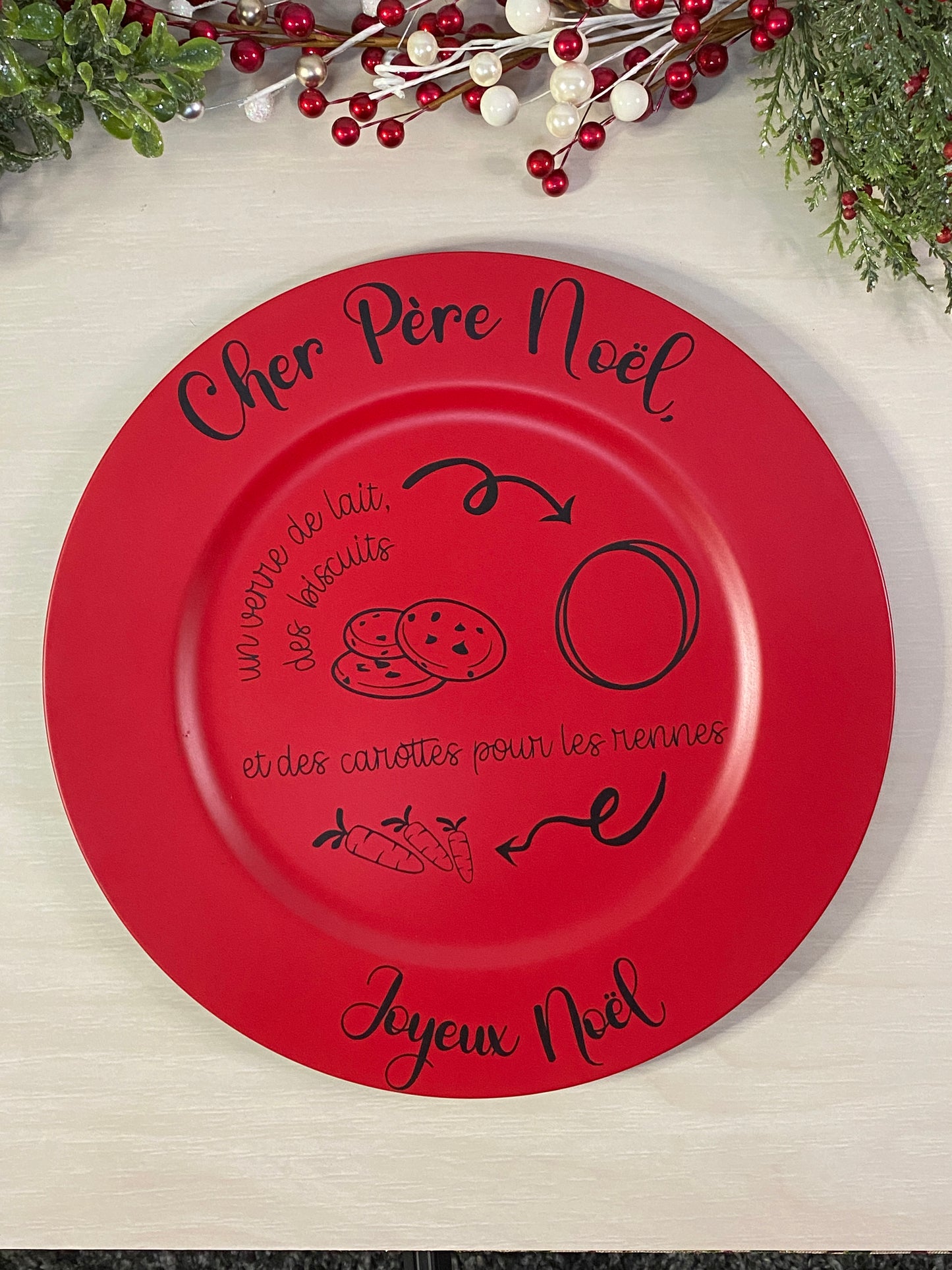 Assiette pour les bisctuits du Père Noël