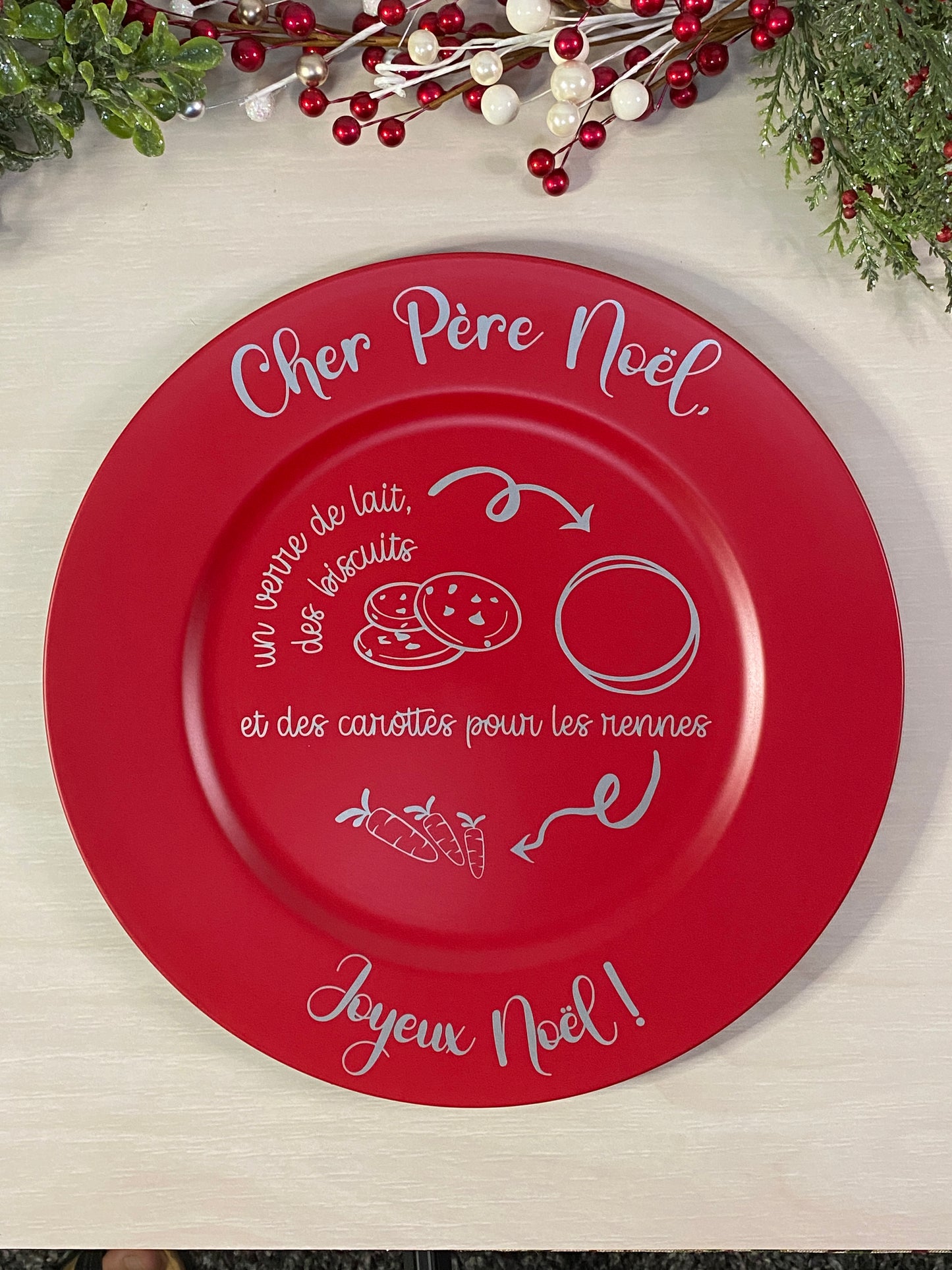 Assiette pour les bisctuits du Père Noël