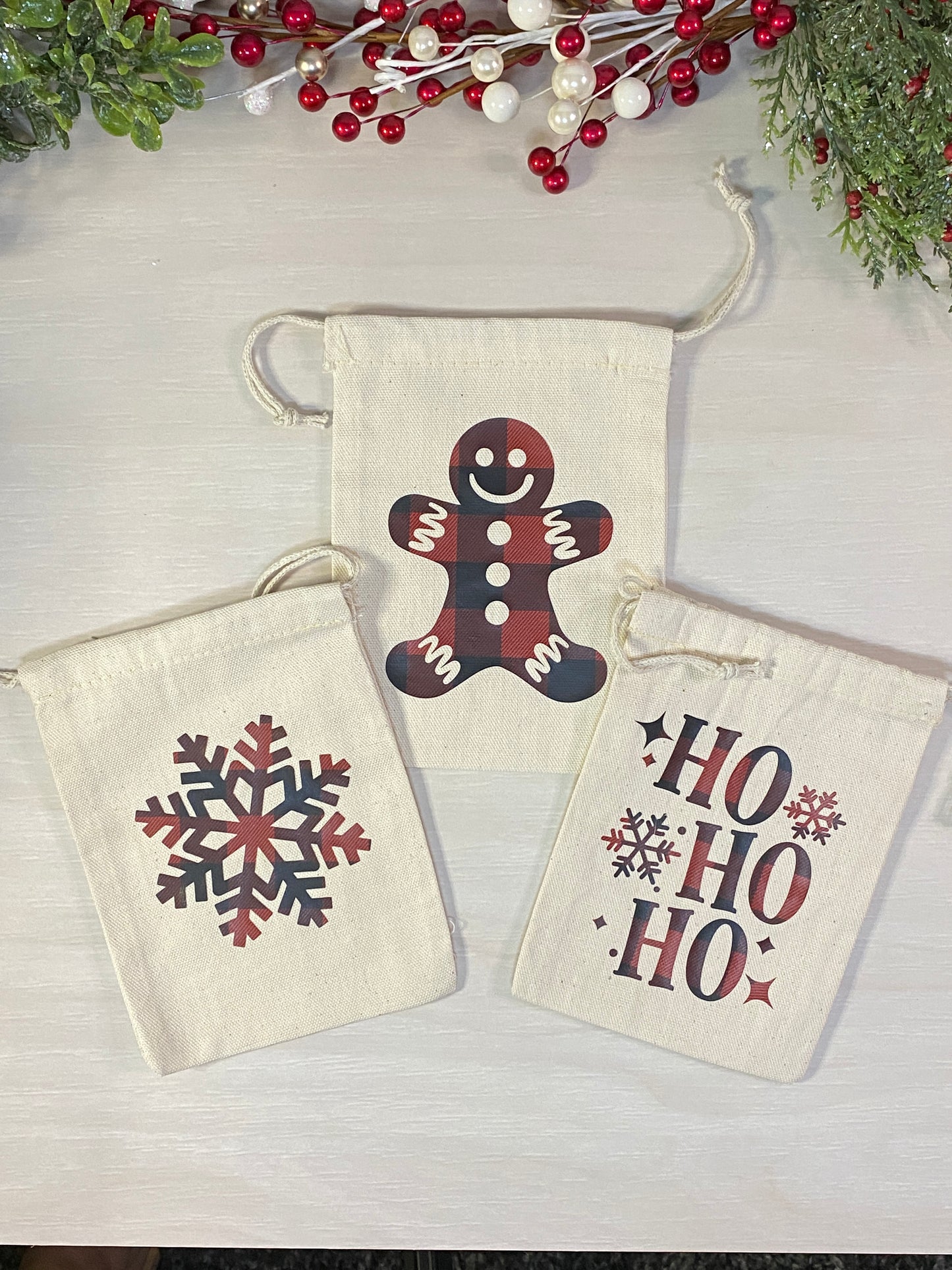 Ensemble de 3 sacs cadeaux réutilisables