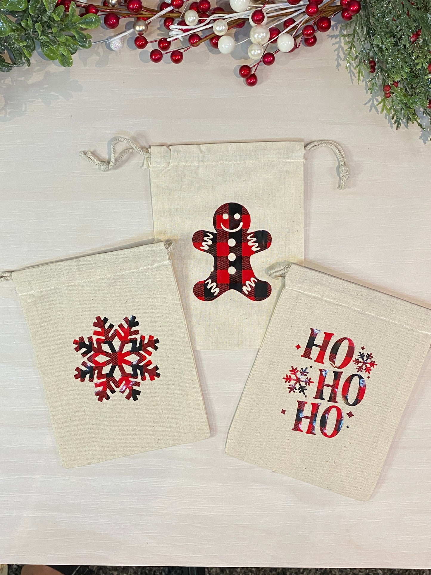 Ensemble de 3 sacs cadeaux réutilisables