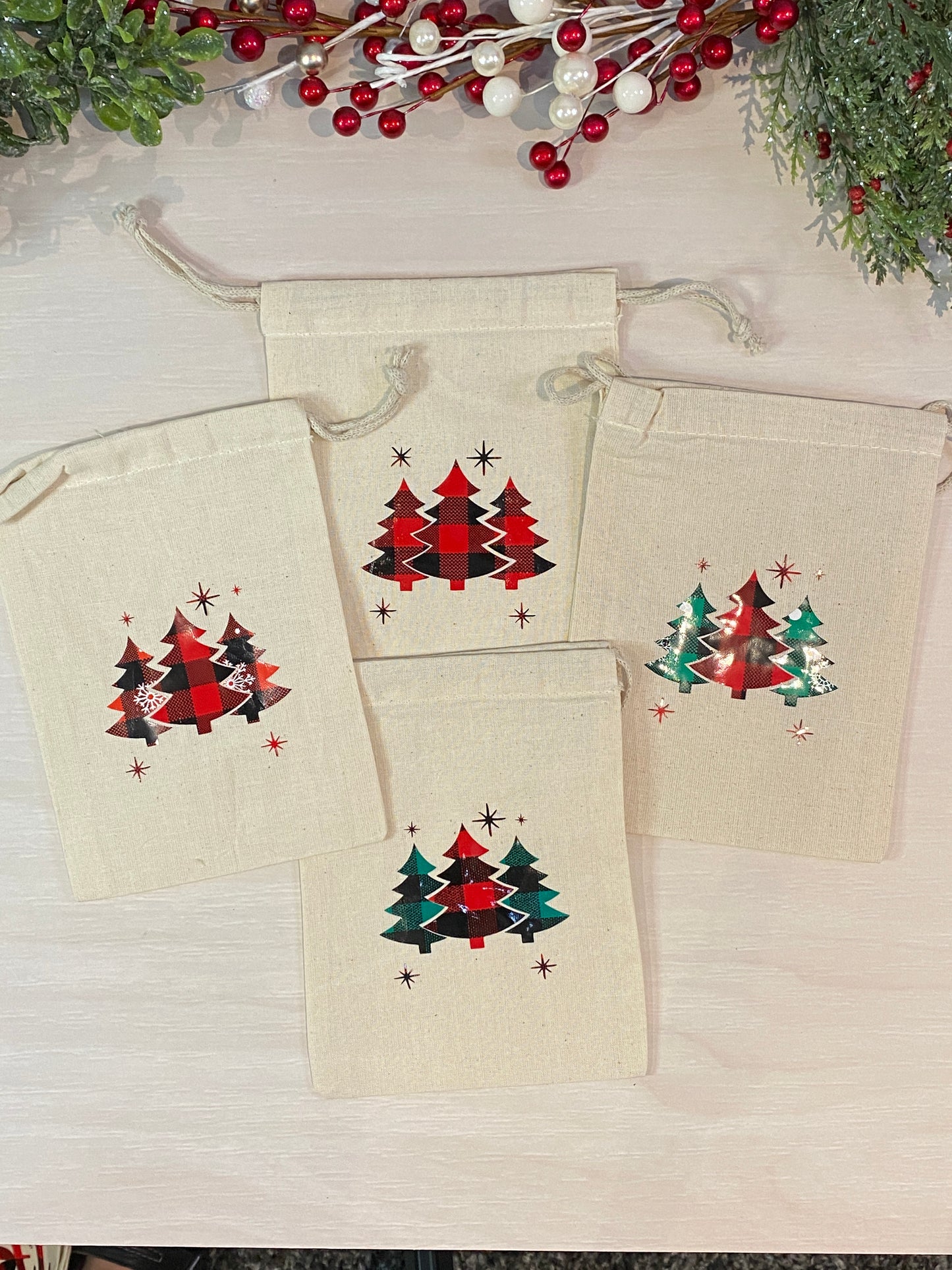 Ensemble de 3 sacs cadeaux réutilisables