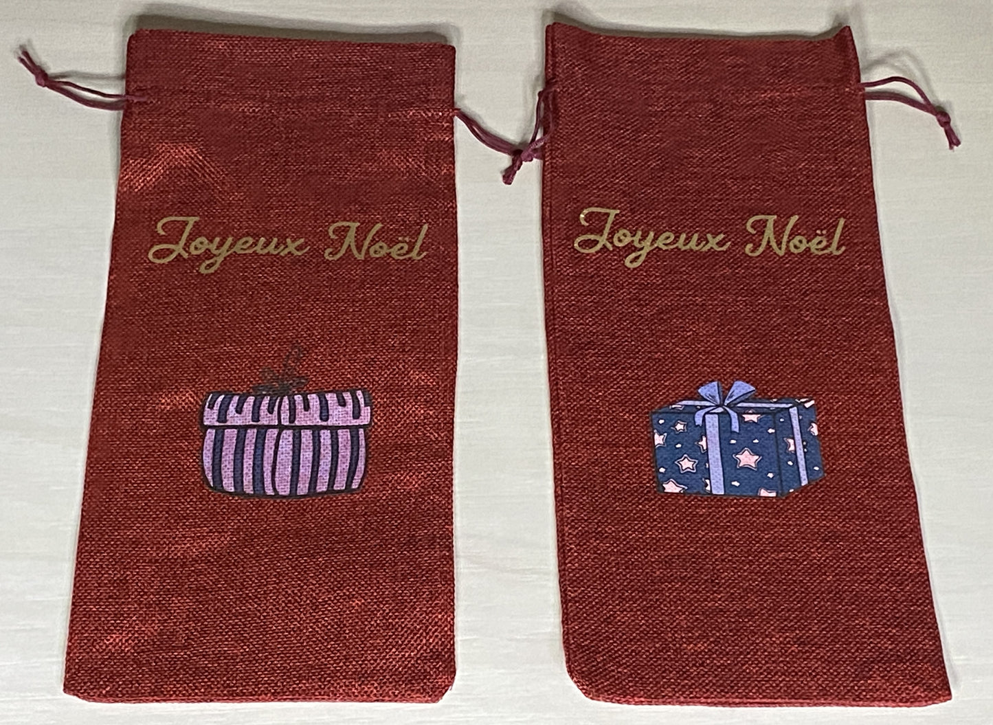 Sac cadeau pour bouteille de vin